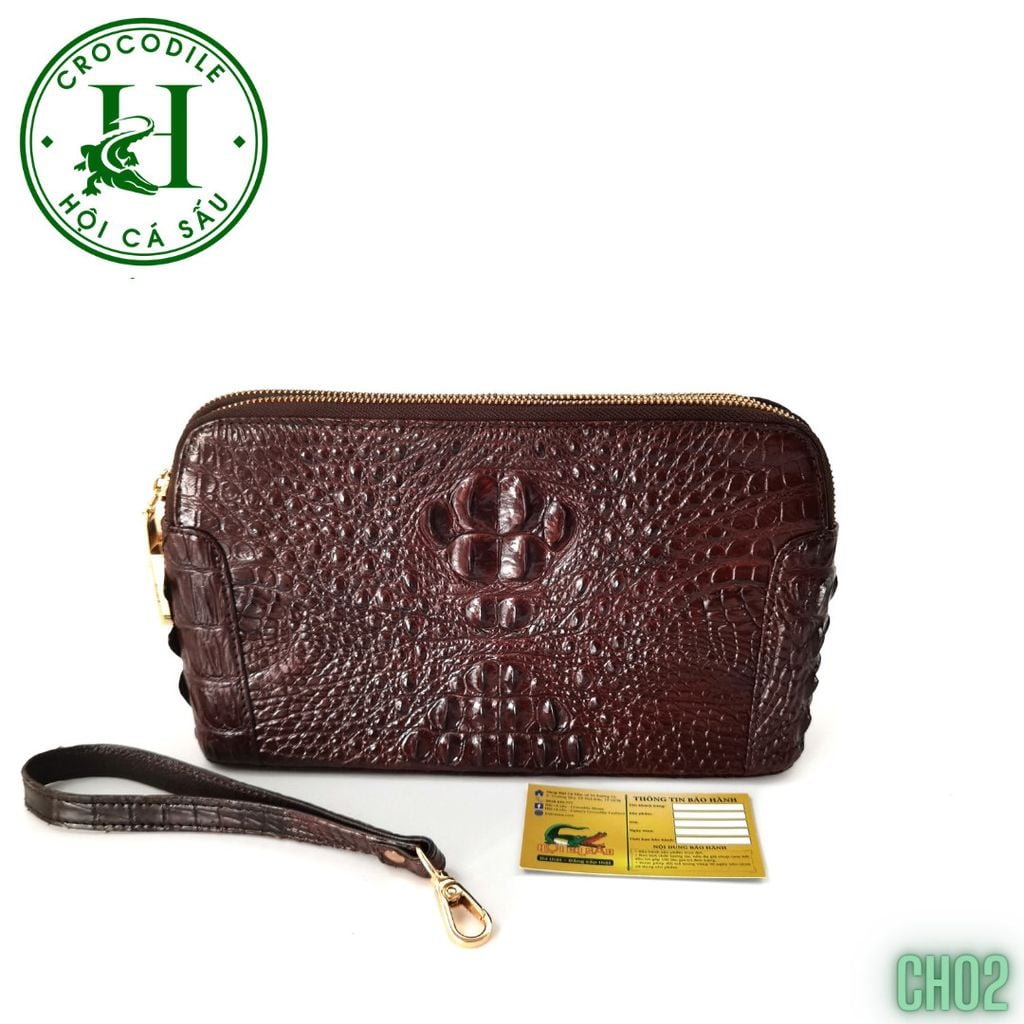 Clutch kẹp nách nam da cá sấu cao cấp CH02