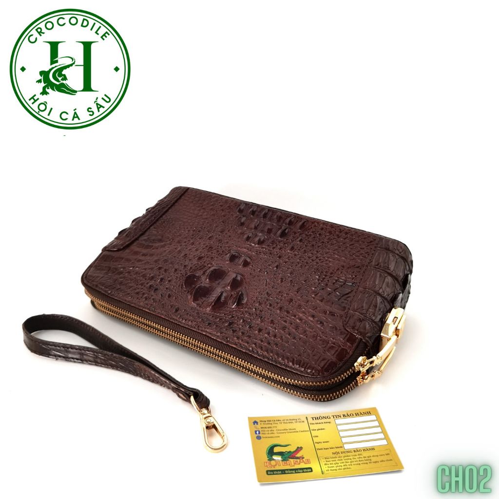 Clutch kẹp nách nam da cá sấu cao cấp CH02