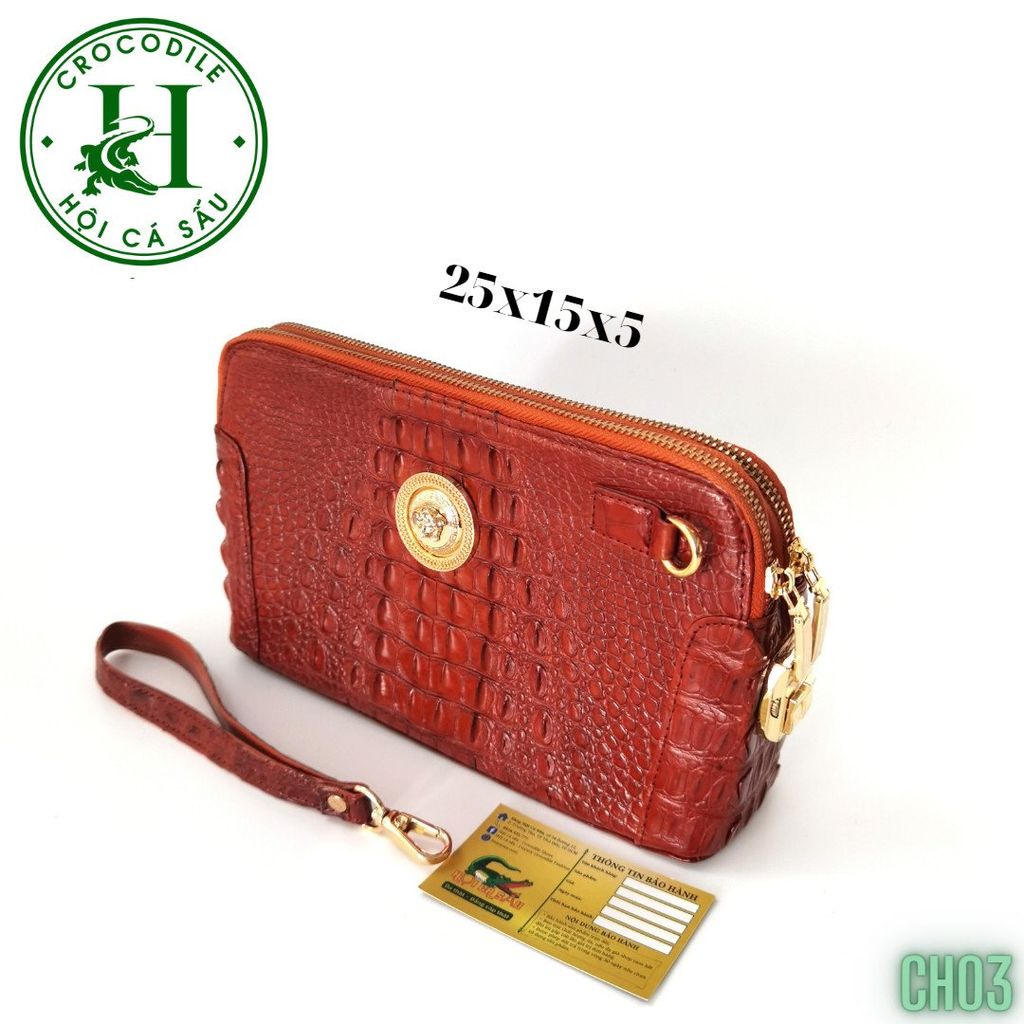 Clutch kẹp nách nam da cá sấu cao cấp CH03
