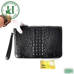 Ví cầm tay 2 kéo size lớn da cá sấu cao cấp CH04
