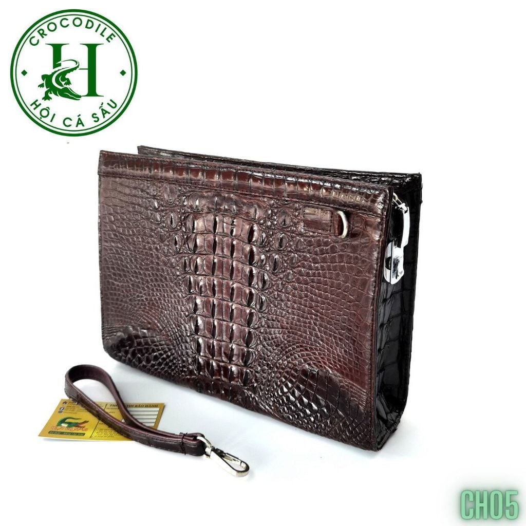 Clutch kẹp nách nam da cá sấu cao cấp CH05