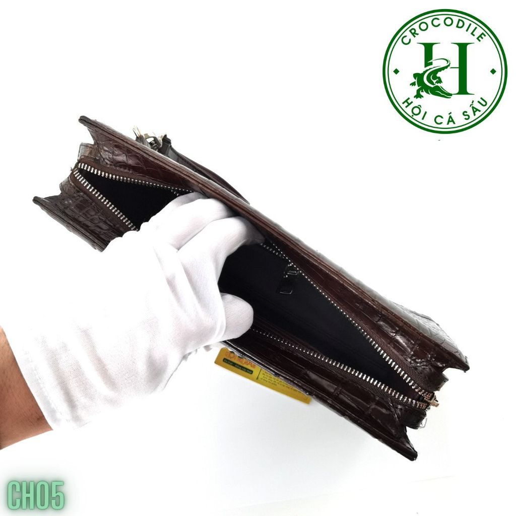 Clutch kẹp nách nam da cá sấu cao cấp CH05