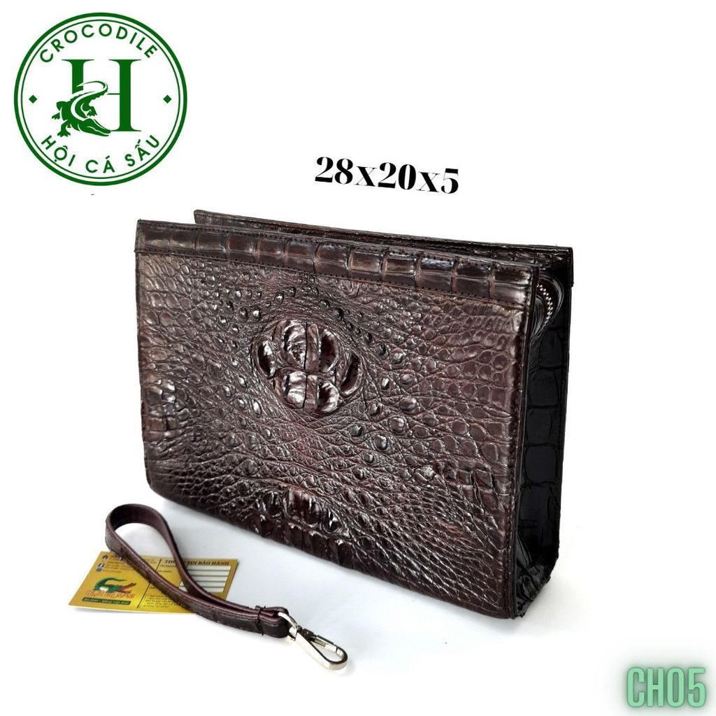 Clutch kẹp nách nam da cá sấu cao cấp CH05