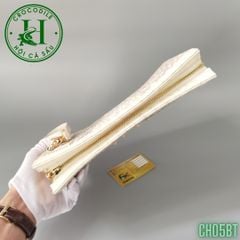 Clutch kẹp nách nam da cá sấu bạch tạng cao cấp CH05BT