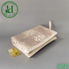 Clutch kẹp nách nam da cá sấu bạch tạng cao cấp CH05BT
