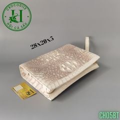 Clutch kẹp nách nam da cá sấu bạch tạng cao cấp CH05BT