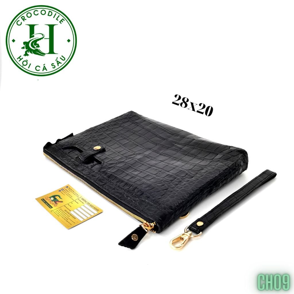 Clutch kẹp nách nam da cá sấu cao cấp CH09