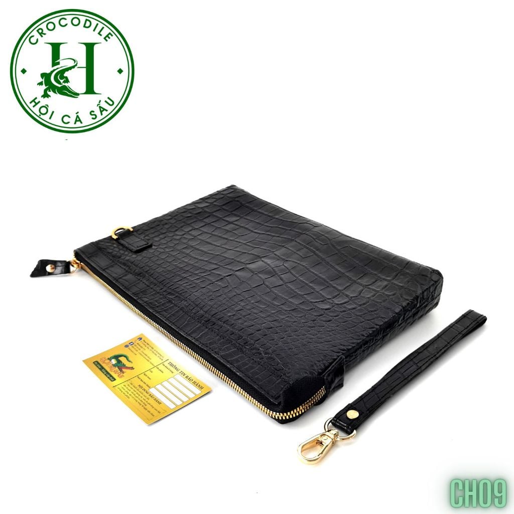 Clutch kẹp nách nam da cá sấu cao cấp CH09