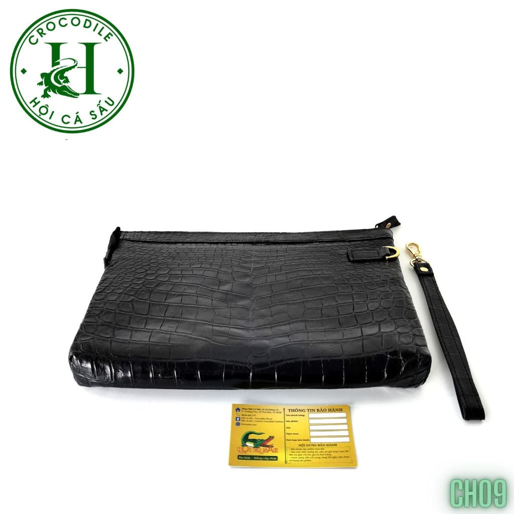Clutch kẹp nách nam da cá sấu cao cấp CH09