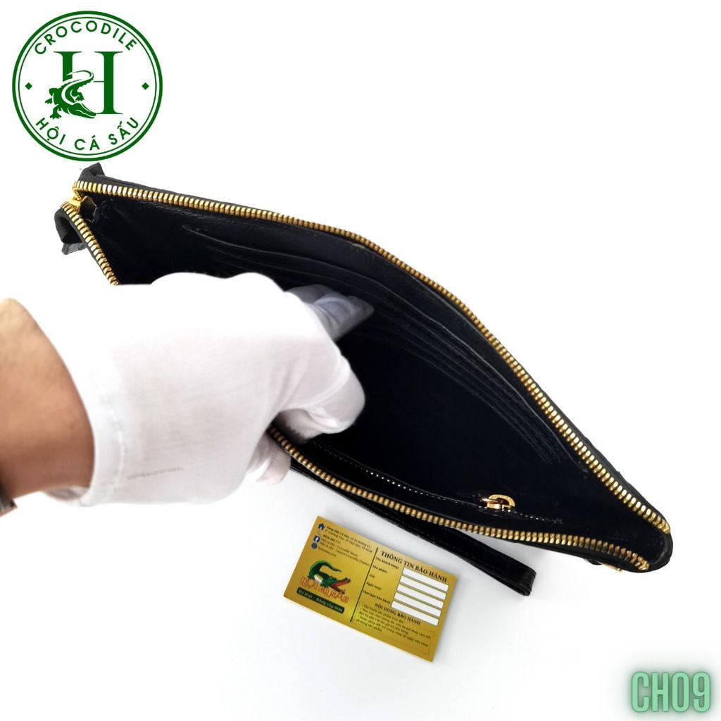 Clutch kẹp nách nam da cá sấu cao cấp CH09