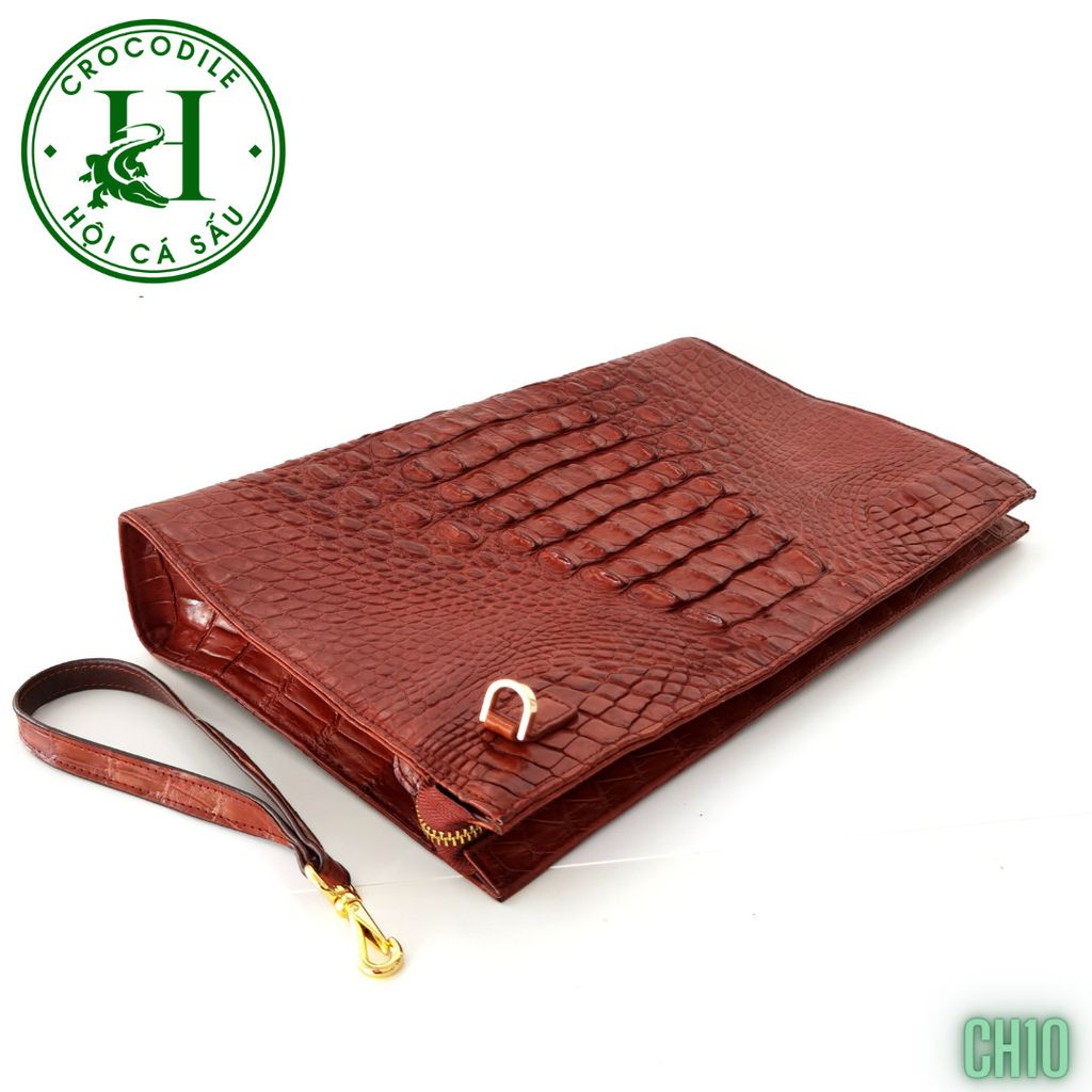 Clutch kẹp nách nam da cá sấu cao cấp CH10
