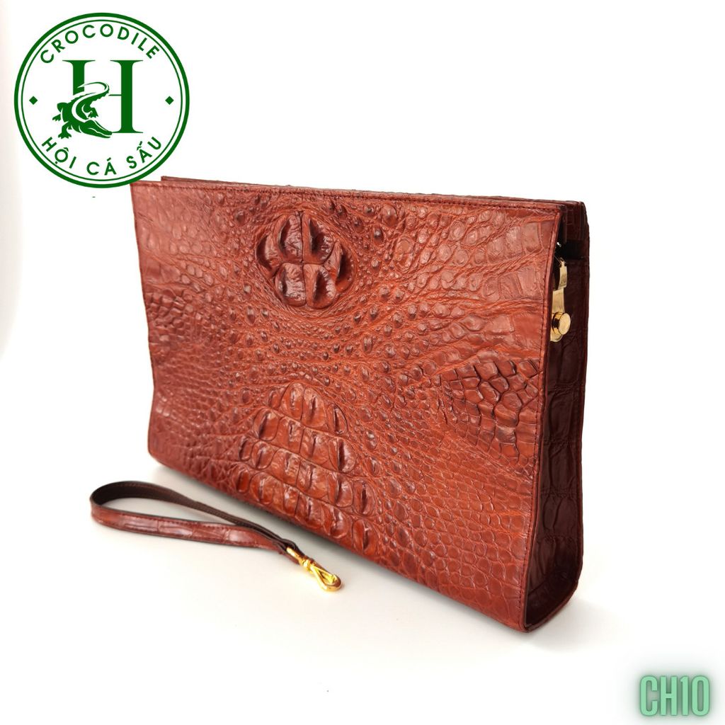 Clutch kẹp nách nam da cá sấu cao cấp CH10