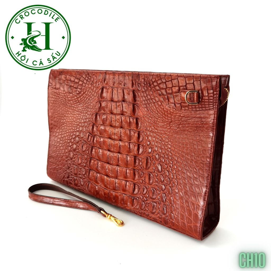 Clutch kẹp nách nam da cá sấu cao cấp CH10