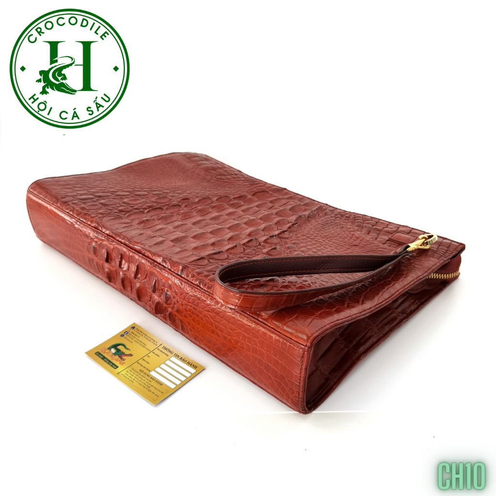 Clutch kẹp nách nam da cá sấu cao cấp CH10