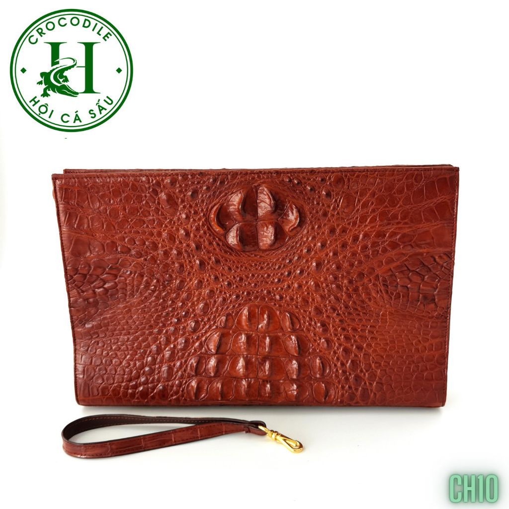 Clutch kẹp nách nam da cá sấu cao cấp CH10