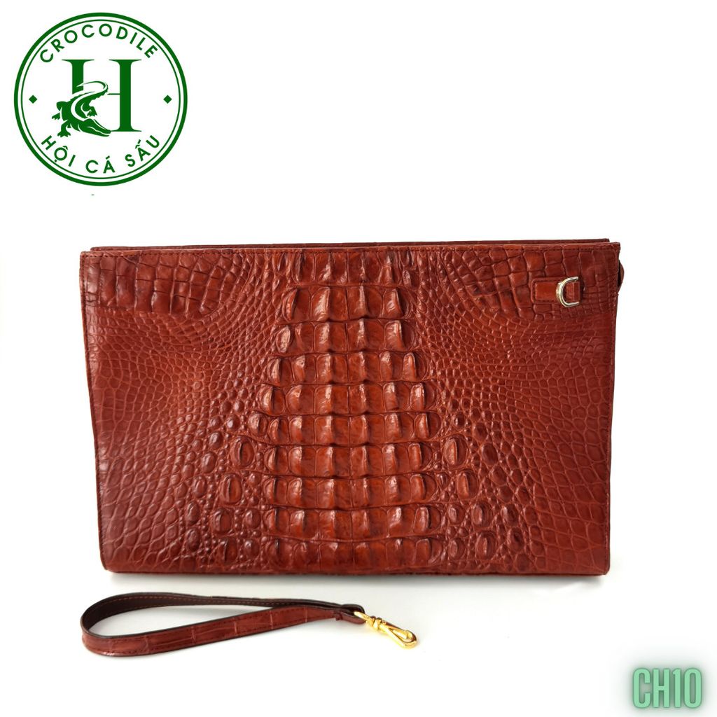 Clutch kẹp nách nam da cá sấu cao cấp CH10