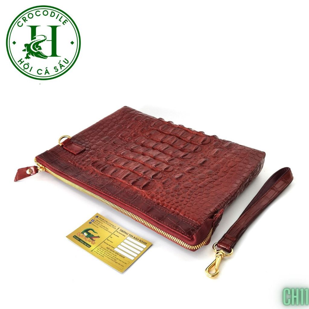 Clutch kẹp nách nam da cá sấu cao cấp CH11