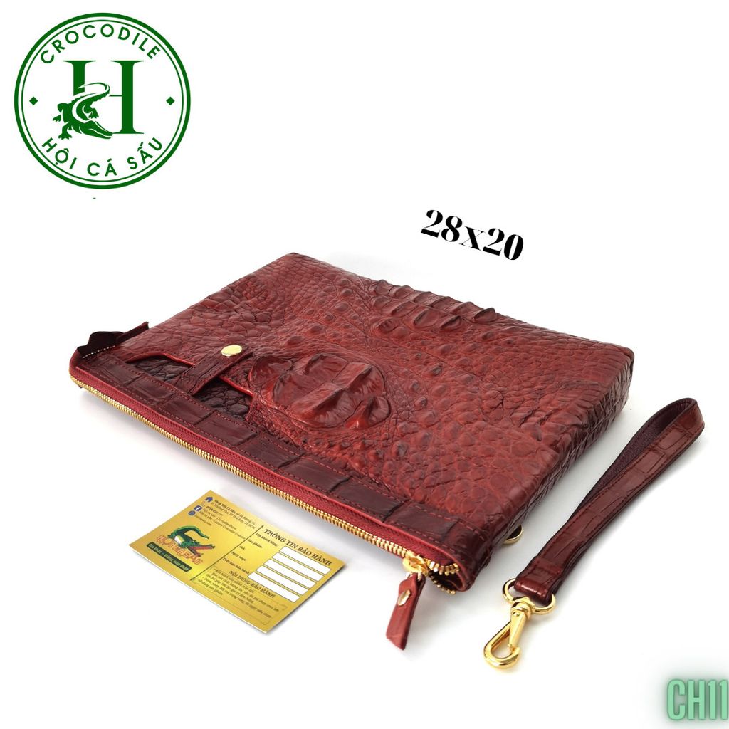 Clutch kẹp nách nam da cá sấu cao cấp CH11
