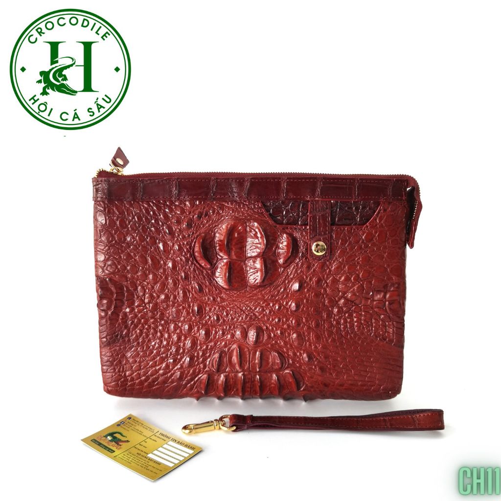Clutch kẹp nách nam da cá sấu cao cấp CH11