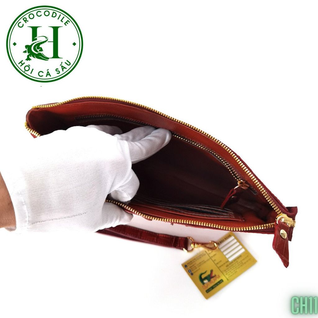 Clutch kẹp nách nam da cá sấu cao cấp CH11