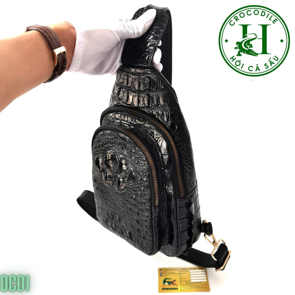 Túi đeo chéo nam da cá sấu cao cấp DC01