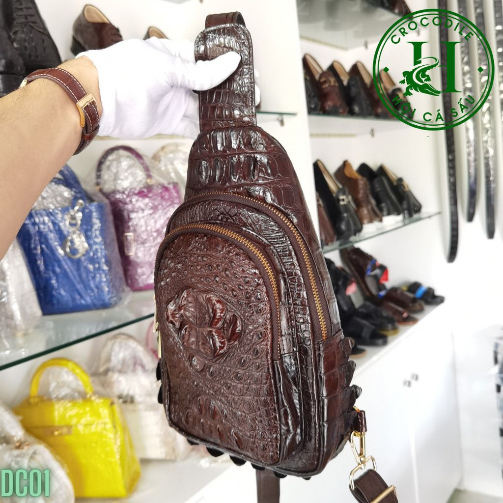 Túi đeo chéo nam da cá sấu cao cấp DC01