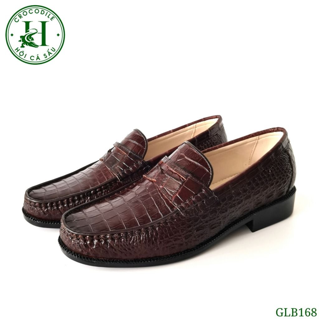 GLB168 – Giày loafer da bụng cá sấu thật cao cấp | Sang trọng, thủ công tỉ mỉ