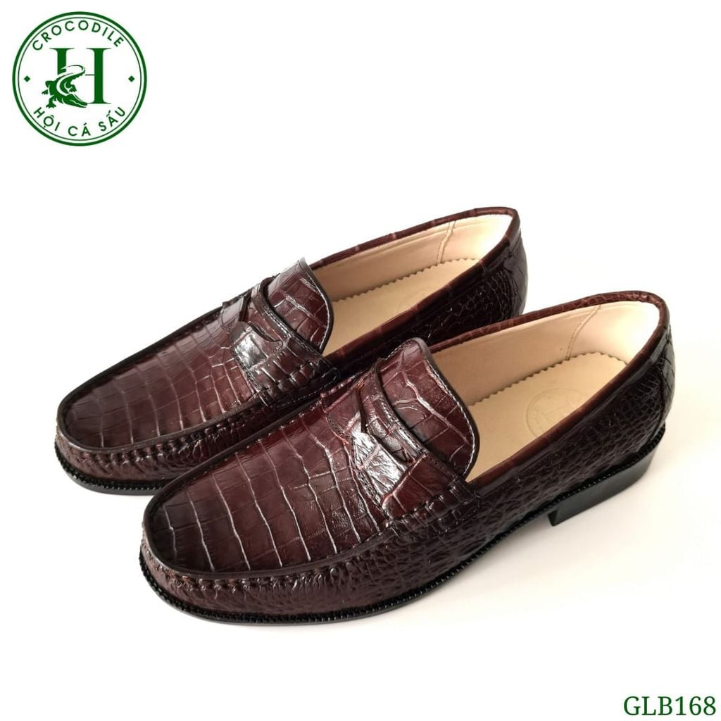 GLB168 – Giày loafer da bụng cá sấu thật cao cấp | Sang trọng, thủ công tỉ mỉ
