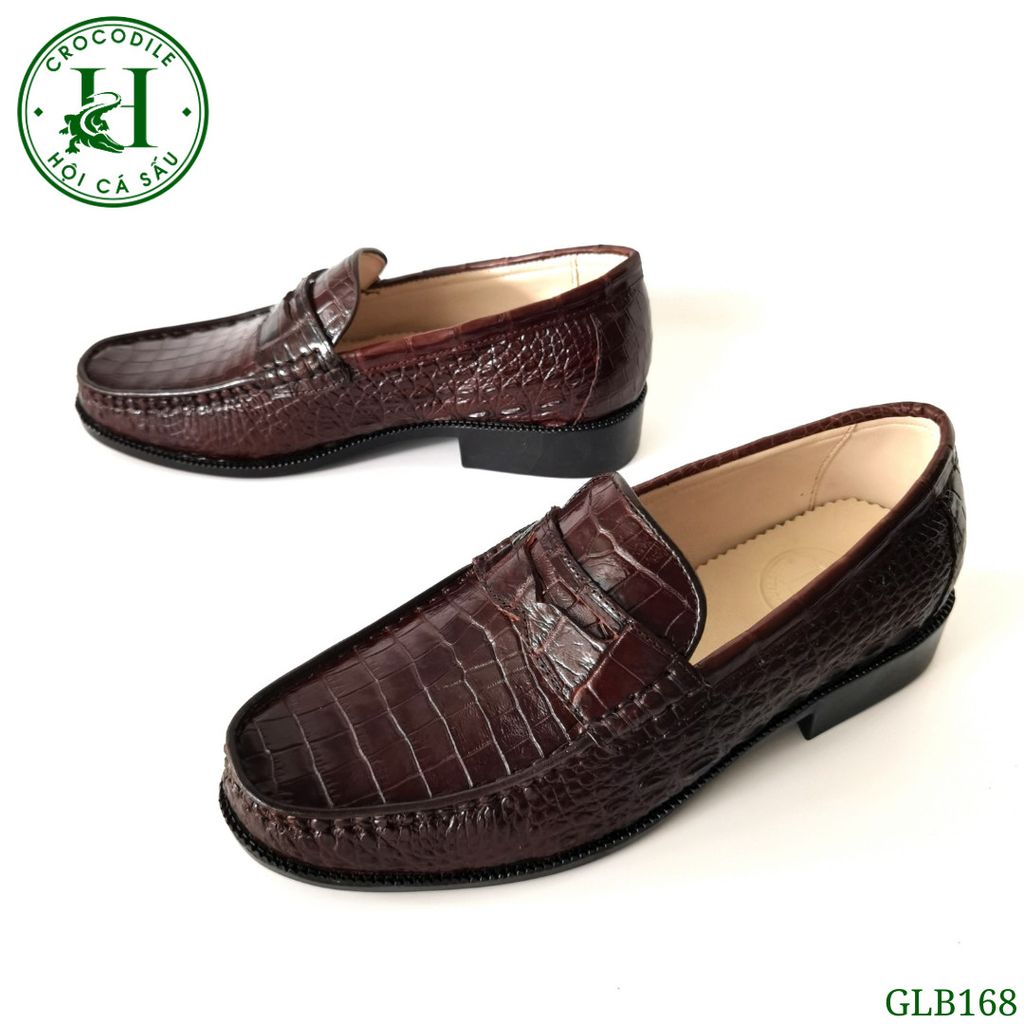 GLB168 – Giày loafer da bụng cá sấu thật cao cấp | Sang trọng, thủ công tỉ mỉ