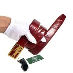 Thắt lưng cao cấp da bụng cá sấu - đầu khóa hợp kim đúc nguyên khối cao cấp