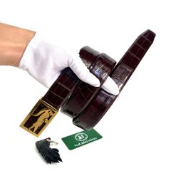 Thắt lưng cao cấp da bụng cá sấu - đầu khóa hợp kim đúc nguyên khối cao cấp