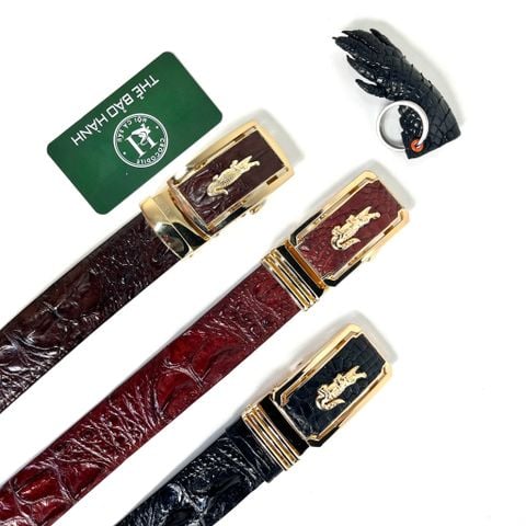 Thắt lưng cao cấp da gù cá sấu - đầu khóa hợp kim vàng không gỉ