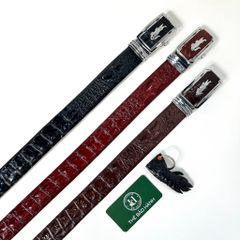 Thắt lưng cao cấp da gù cá sấu - đầu khóa hợp kim trắng không gỉ