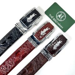 Thắt lưng cao cấp da gù cá sấu - đầu khóa hợp kim trắng không gỉ