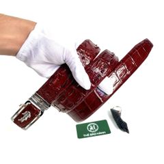 Thắt lưng cao cấp da gù cá sấu - đầu khóa hợp kim trắng không gỉ