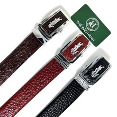 Thắt lưng cao cấp da bụng cá sấu - đầu khóa hợp kim trắng không gỉ