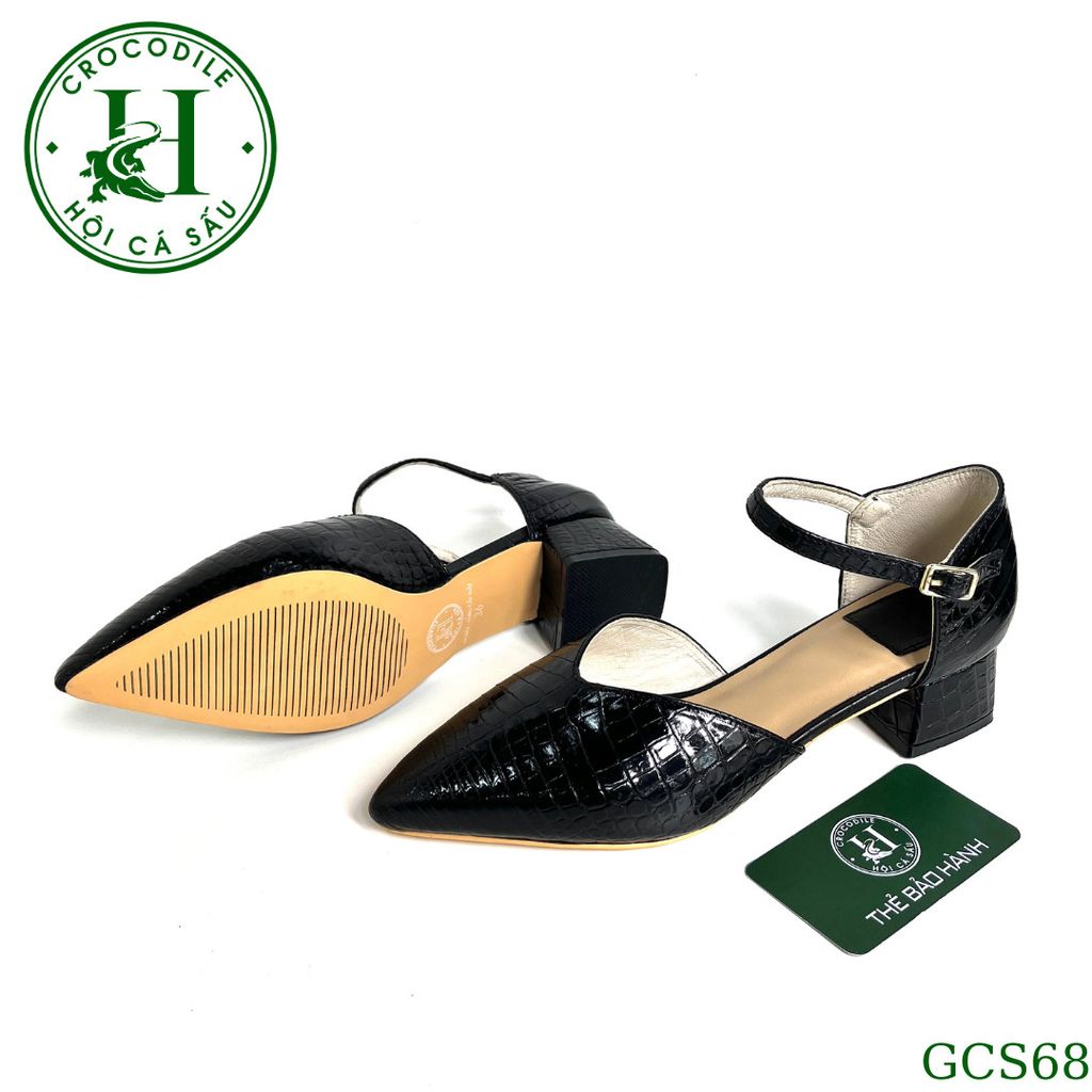 Giày nữ cao gót da cá sấu cao cấp GCS68