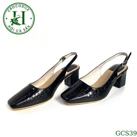 Giày nữ da cá sấu cao cấp mũi vuông GCS39