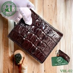 Ví nam phom đứng da lưng cá sấu cao cấp - VDL