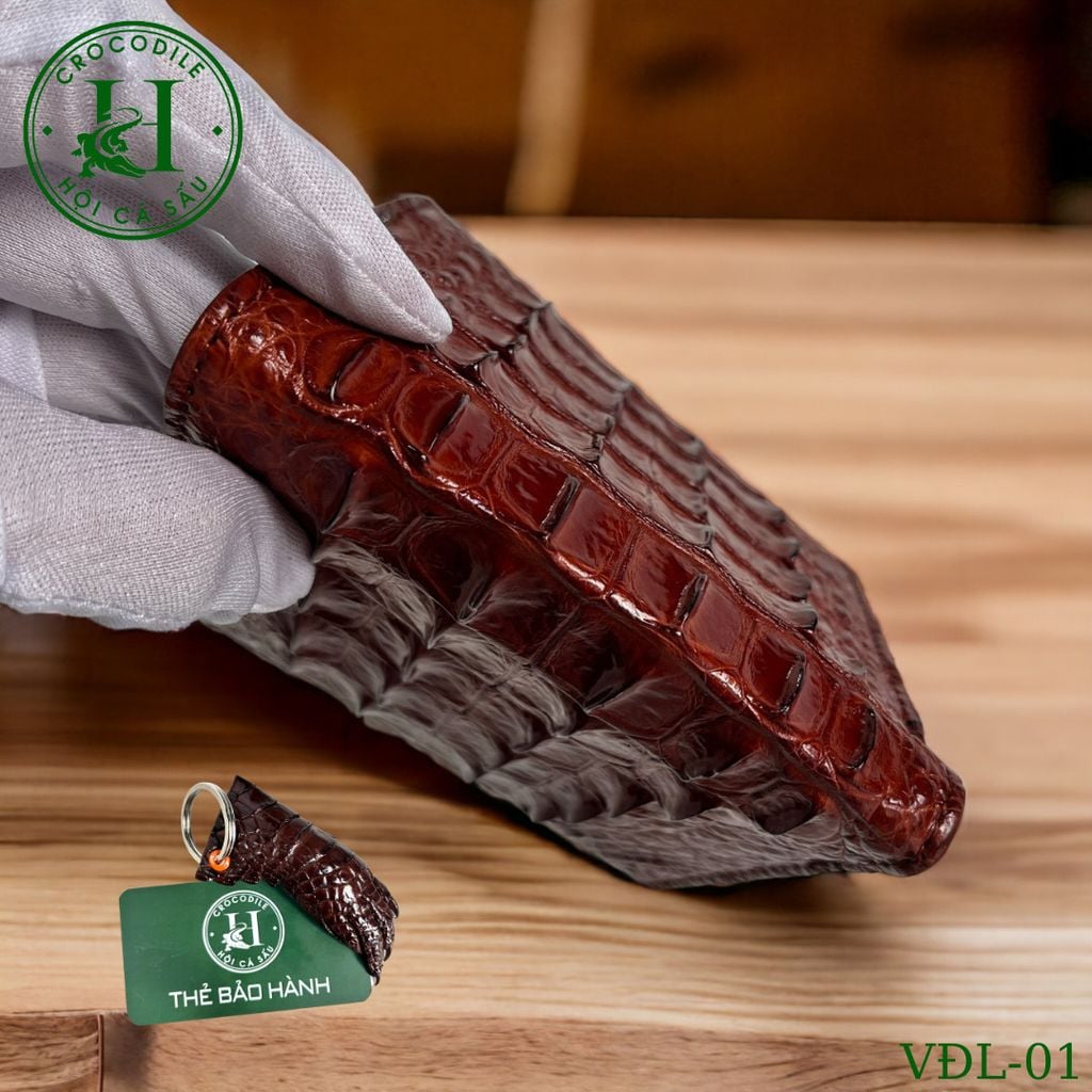 Ví nam phom đứng da lưng cá sấu cao cấp - VDL