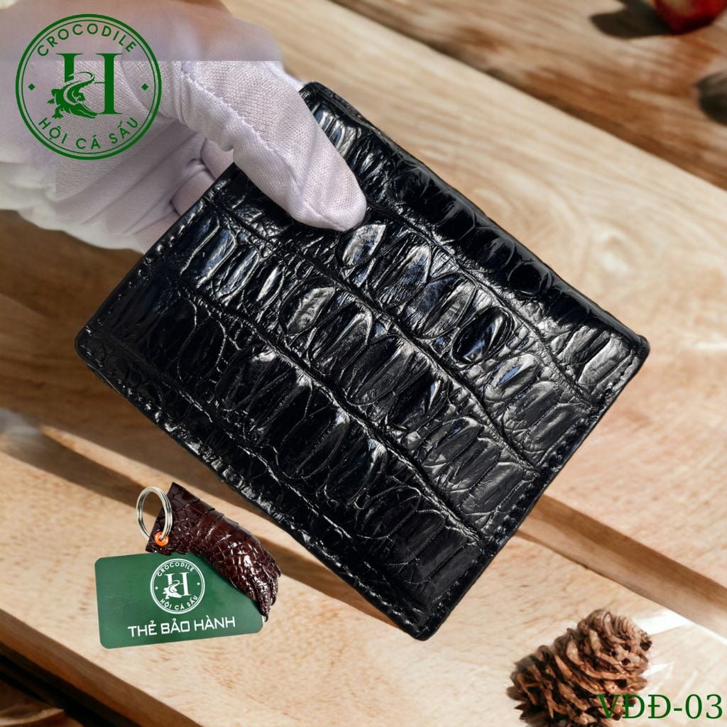 Ví nam phom đứng da đuôi cá sấu cao cấp - VDD