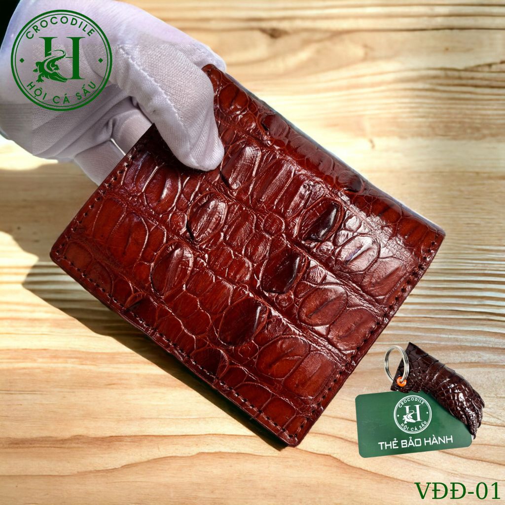 Ví nam phom đứng da đuôi cá sấu cao cấp - VDD