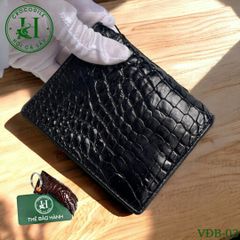 Ví nam phom đứng da bụng cá sấu cao cấp - VDB