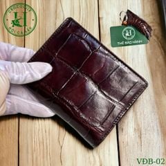 Ví nam phom đứng da bụng cá sấu cao cấp - VDB