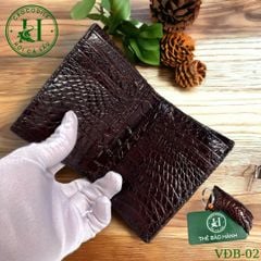 Ví nam phom đứng da bụng cá sấu cao cấp - VDB