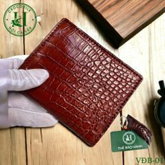 Ví nam phom đứng da bụng cá sấu cao cấp - VDB