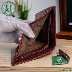 Ví nam phom đứng da bụng cá sấu cao cấp - VDB