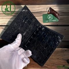 Ví nam phom đứng phối bàn tay cá sấu cao cấp - VDT