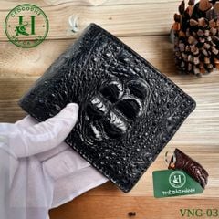 Ví nam phom ngang da gù cá sấu cao cấp - VNG