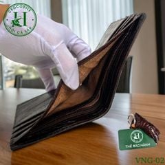 Ví nam phom ngang da gù cá sấu cao cấp - VNG